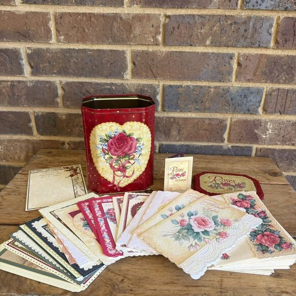 RAPHAEL TUCK & SON Greeting Cards/Envelopes in Tin- Cards UNUSED - Picture 1 of 16
